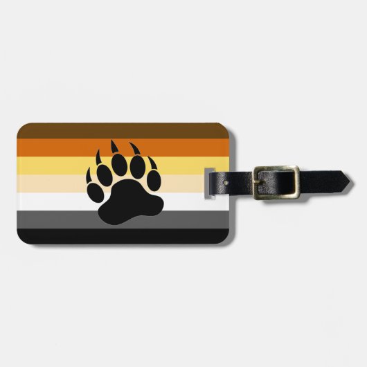 Homo Beer Pride Vlag Beer Paw Bagagelabel (Voorkant horizontaal)