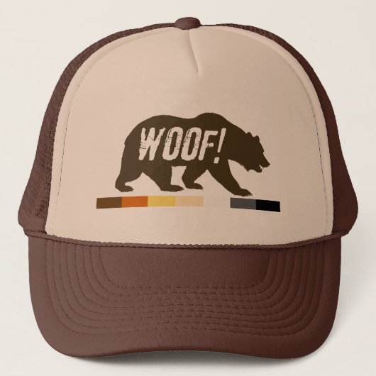 Homo Beer Pride WOOF Trucker Pet (Voorkant)