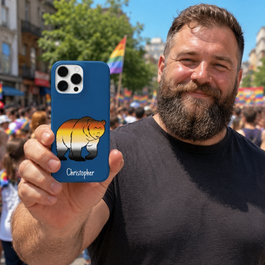 Homo Beer Proudheidsvlag Gekleurde Beer Aangepaste Case-Mate iPhone Case