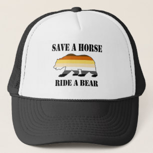 Homo Beer Red Een Paard Rij Een Beer Trucker Pet