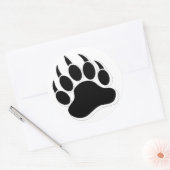 Homo Beerklauw B&W 3D-effect Grote Ronde Sticker (Envelop)