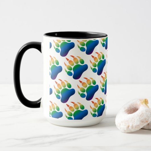 Homo beren trots berenpoot inpakpapier mok (Met donut)