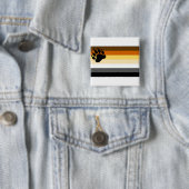 Homo beren trots vlag vierkante button 5,1 cm (In situ)