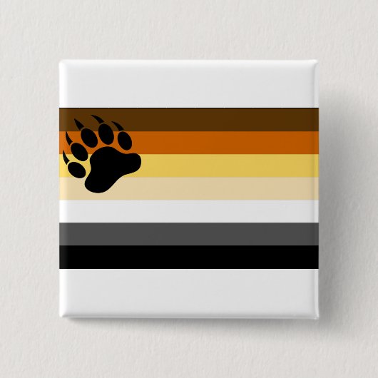 Homo beren trots vlag vierkante button 5,1 cm (Voorkant)
