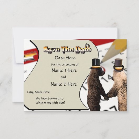 Homo berenbruiloft of ceremonie Save-the-Date kaar Kaart (Voorkant)
