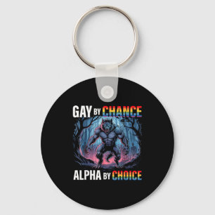 Homo Bij Toeval Alpha Keuze Grappige Wolf Alpha Lg Sleutelhanger