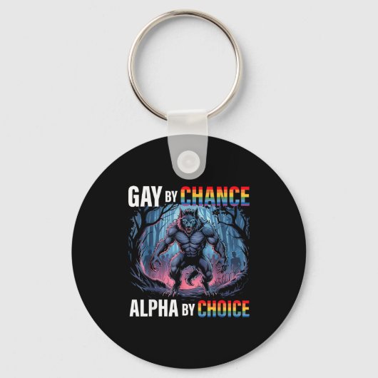 Homo Bij Toeval Alpha Keuze Grappige Wolf Alpha Lg Sleutelhanger (Voorkant)