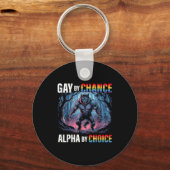 Homo Bij Toeval Alpha Keuze Grappige Wolf Alpha Lg Sleutelhanger (Voorkant)