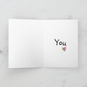 Homo Bisexueel Regenboog Hart "Liefde" Kaart (Binnen)