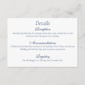 Homo Bruidegoms Regency Blauwe Rozen Informatiekaartje (Voorkant)