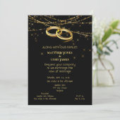 Homo bruiloft met sprankelende lichten en gouden t (Staand voorkant)