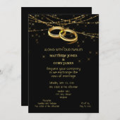 Homo bruiloften met sprankelende lichten en gouden (Voorkant / Achterkant)