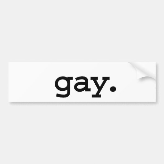 homo. bumpersticker (Voorkant)