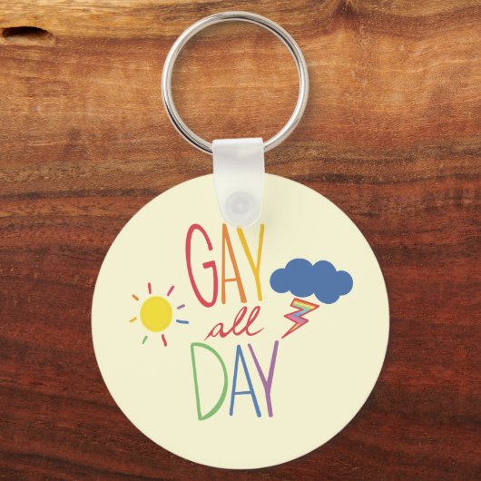 Homo de hele dag sleutelhanger (Achterkant)