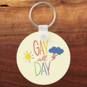 Homo de hele dag sleutelhanger (Voorkant)