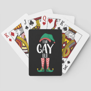 Homo Elf LGTBQ Bijpassende Familie Kerstfeest Pokerkaarten