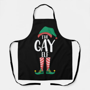 Homo Elf LGTBQ Bijpassende Familie Kerstfeest Schort