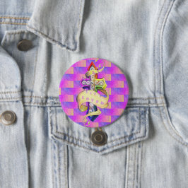 Homo en geliefd met kleurrijke kruis ronde button 7,6 cm