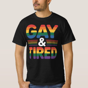 Homo en moe LGBTQIA Retro esthetiek Lesbische trot T-shirt