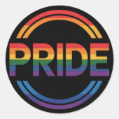 Homo- en transgrootheid en gelijkheid ronde sticker (Voorkant)