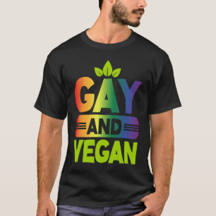Homo en vegan regenboog trots LGBT Gay Pride T-shirt