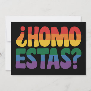 Homo Estas Grappig Spaans Mexicaanse Gay Ally LGBT Kaart