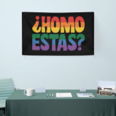 Homo Estas Grappig Spaans Mexicaanse Gay Ally LGBT Spandoek (Beurs)