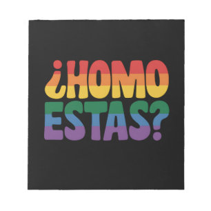 Homo Estas Grappige Spaanse Mexicaanse Gay Ally LG Notitieblok