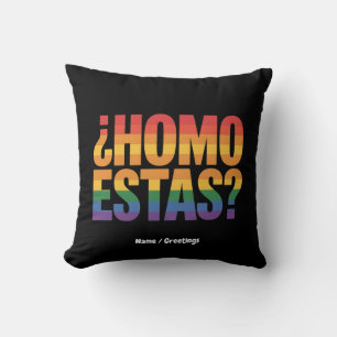 Homo Estas Spaans Mexicaans Grappig Gay Pride Maan Kussen
