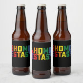 Homo estas Spaanse Mexicaanse Grappige Gay Pride L Bier Etiket (Flessen)