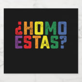 Homo estas Spaanse Mexicaanse Grappige Gay Pride L Bier Etiket (Enkel label)