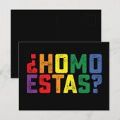 Homo estas Spaanse Mexicaanse Grappige Gay Pride L Briefkaart (Voorkant / Achterkant)