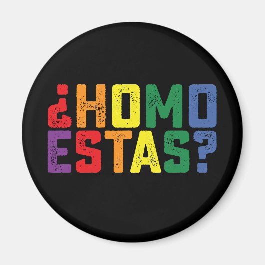 Homo estas Spaanse Mexicaanse Grappige Gay Pride L Magneet (Voorkant)
