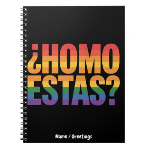 Homo Estas Spaanse Mexicaanse Grappige Gay Pride M Notitieboek