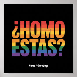 Homo Estas Spaanse Mexicaanse Grappige Gay Pride M Poster