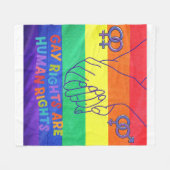 Homo heeft rechten fleece deken (Voorkant (Horizontaal))