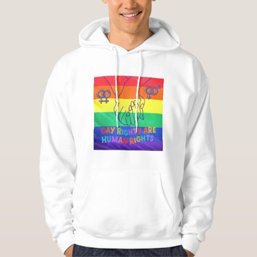 Homo heeft rechten hoodie (Voorkant)