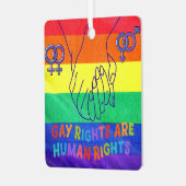 Homo heeft rechten metalen ornament (Voorkant links)