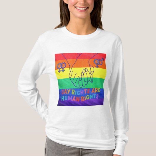 Homo heeft rechten t-shirt (Voorkant)