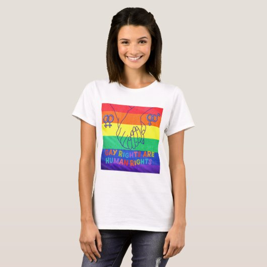 Homo heeft rechten t-shirt (Voorkant volledig)