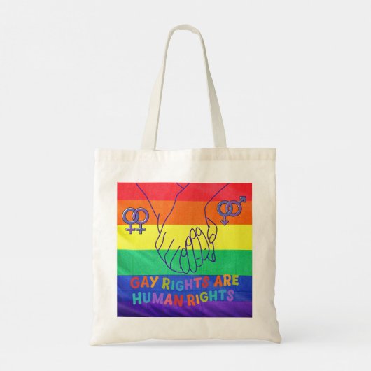 Homo heeft rechten tote bag (Achterkant)
