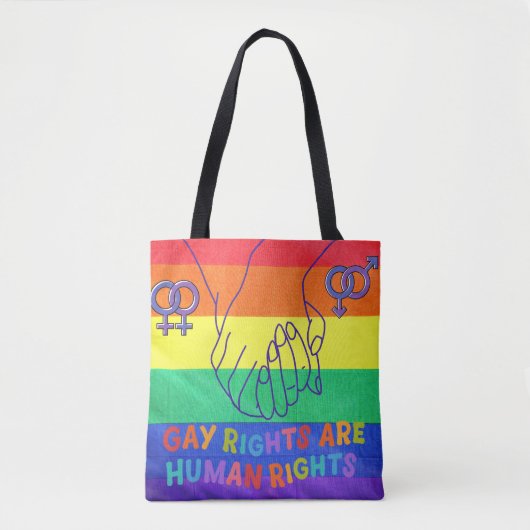 Homo heeft rechten tote bag (Voorkant)