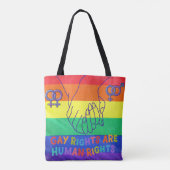 Homo heeft rechten tote bag (Achterkant)