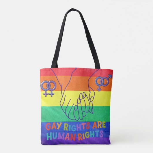 Homo heeft rechten tote bag (Achterkant)