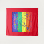 Homo heeft rechten wandkleed (Voorkant (horizontaal))