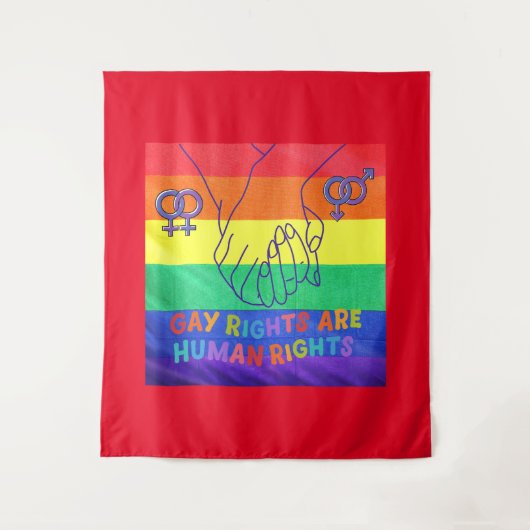 Homo heeft rechten wandkleed (Voorkant)