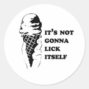 Homo humor likt zichzelf omgekeerd ronde sticker