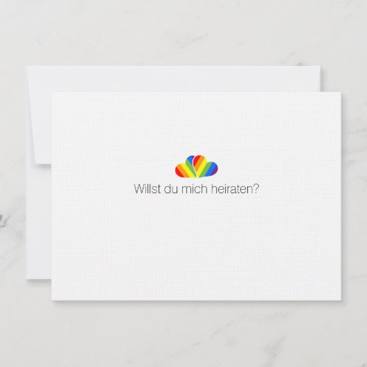 homo huwelijksaanzoek uitnodiging (Voorkant)