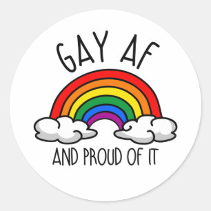 Homo-idiot T-shirt Ronde Sticker