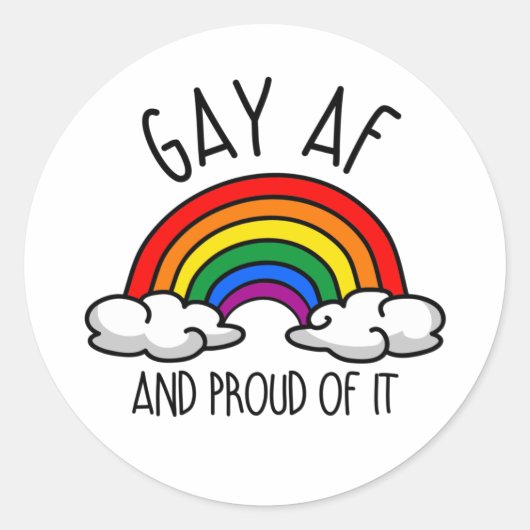 Homo-idiot T-shirt Ronde Sticker (Voorkant)